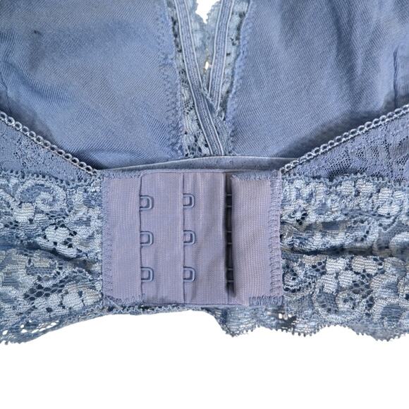 Soma Womens M Bralette Lace Halter in Periwinkle Blue - Picture 6 of 8
